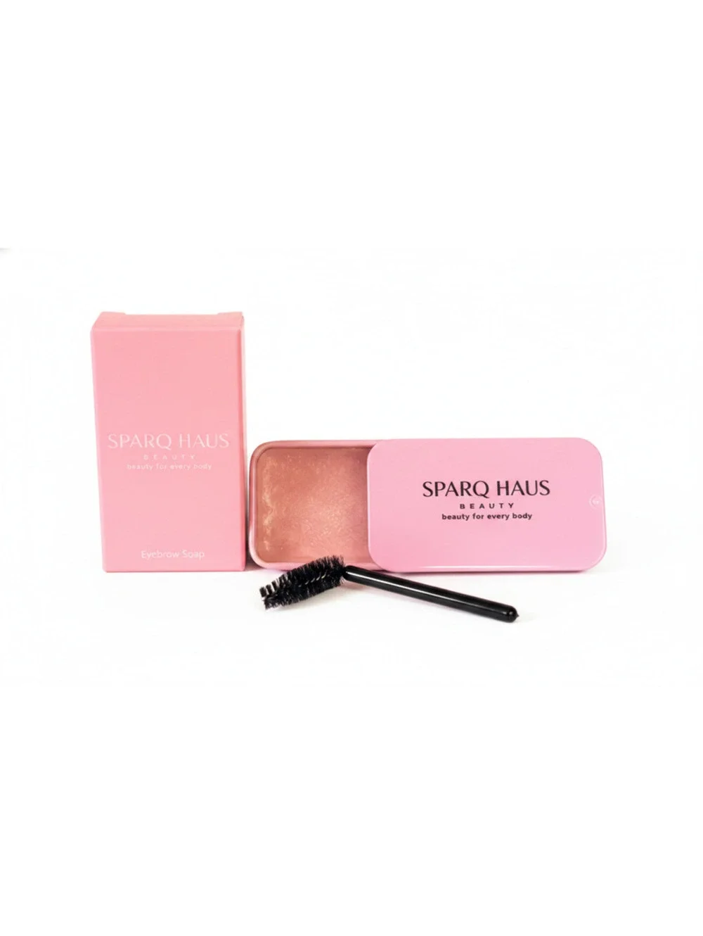 Sparq Haus Beauty Pink Eyebrow Soap with Brush - Waterproof Long Lasting WaxSoap